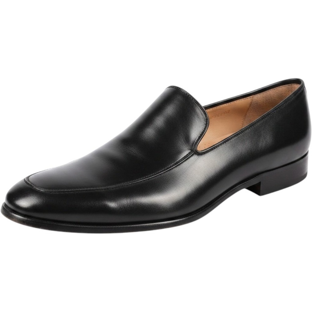 Valentino Rudy Mens Shoes Black Leather Loafers Italian Design 6406299-245